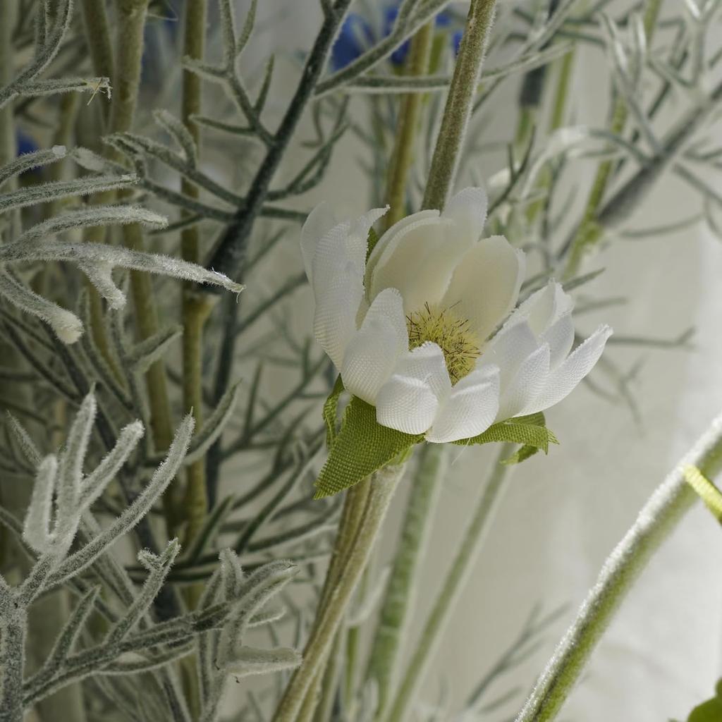 12PCS Artificial Light Pink & White Flowers with Stems 60cm Long Stem Artificial Wildflowers Faux Cosmos Flowers for Vase Plastic Flowers Floral