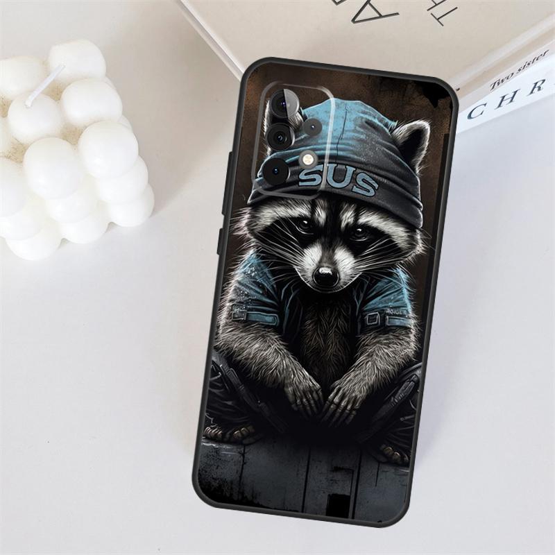 Raccoon Animal For Samsung Galaxy A05 A06 A16 A26 A54 A34 A14 A22 A32 A52 A55 A35 A15 A53 A13 A36 A56 Case