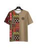 Vintage Ethnic Style Pattern Printed Men's T-Shirt Outdoor Casual Round Neck Short-Sleeved Tops Street Male Oversized Clothing