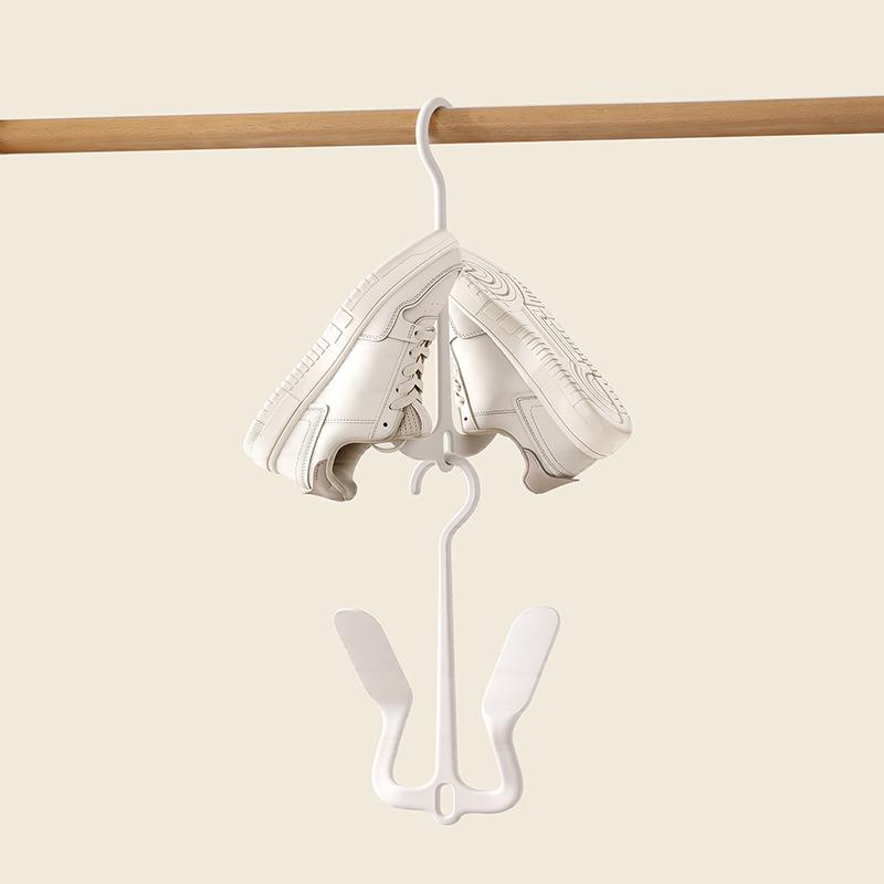 Multifunctional PP Material Shoe Drying Hook Staggered Shoe Dryer for Home Dorm Balcony Outdoor Shoe Rack
