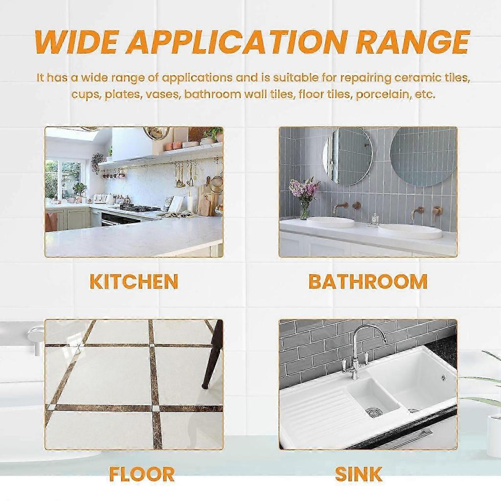 Prémiová sada na opravu dlažby - Epoxidová a polyuretanová pro praskliny a díry na mramorových a keramických podlahách | Snadná, odolná, profesionální sada na opravu