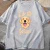 2026 Life Is Golden Retriever TShirt Women Dog Owner Gift TShirt Loose Casual Tshirts Unisex Tops Tees Oneck Tee Tops