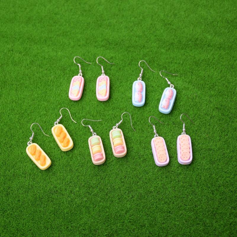 Earring for Women Resin Drop Custom Made Handmade Cute Girls Sweet Gift Cookies Macaron Cake Food Donuts