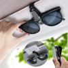 Car Visor Rhinestone Sunglasses Holder Portable Universal Myopia Glasses Holder Multi-function Ticket Holder Car Accessories