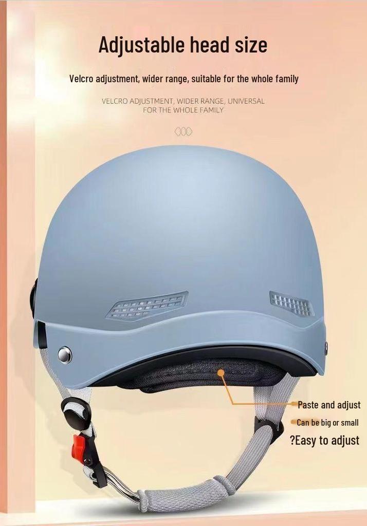 Universal Electric Vehicle Half Helmet: All-Season Sun Protection for Men & Women