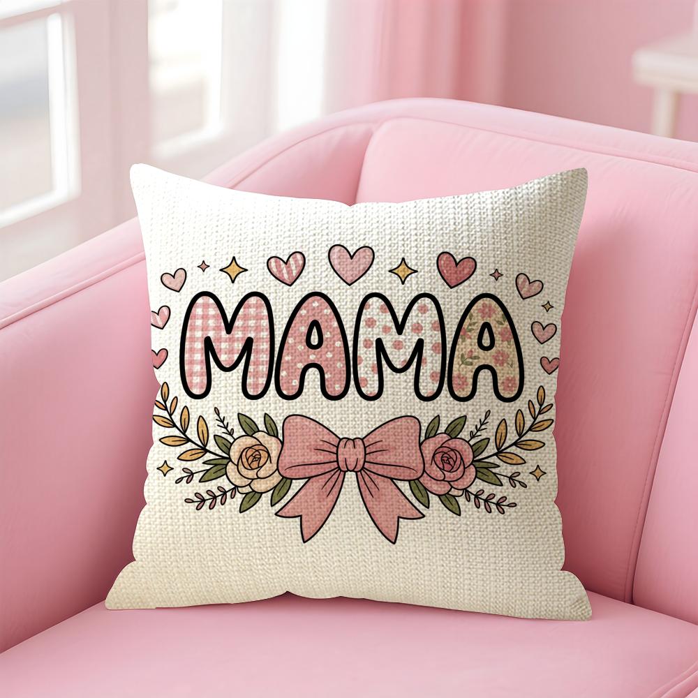 

MaMa Cushion Cover Comfort Sofa Bed Silky Elegant Invisible Zipper Decorative Holiday Gifts 30x30cm