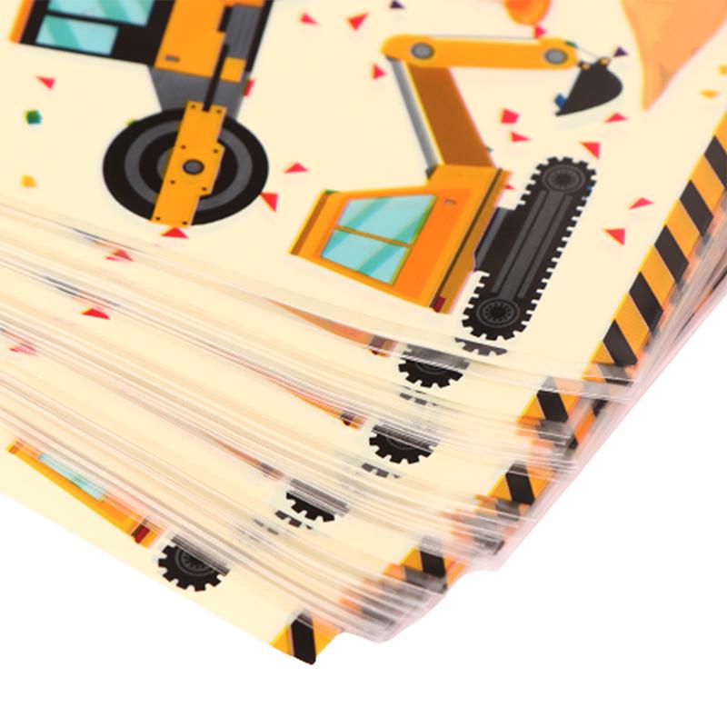 50Pcs Party Candy Bags Jungle Animals Construction Birthday Theme Gift Bags