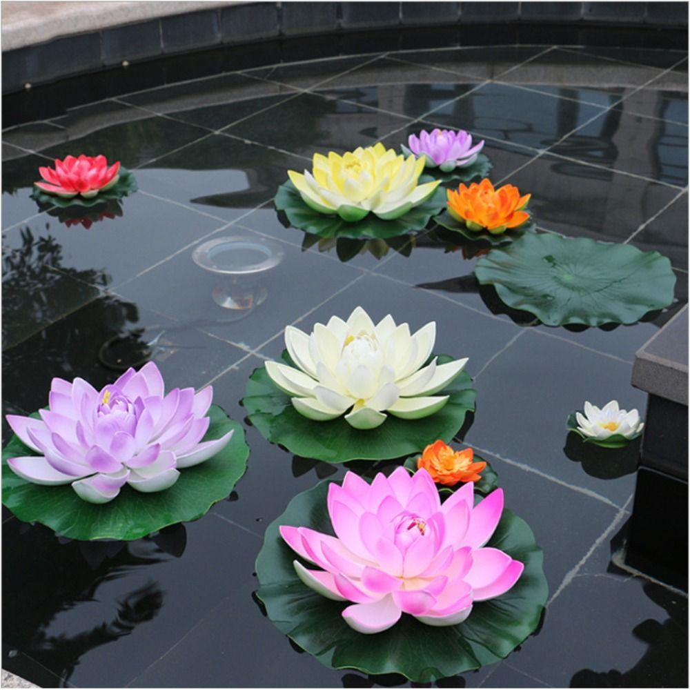 Pond Pond Flower Fish Tank Landscaping Floating Lotus Leaf Fake Lotus Water Leaf Artificial Plant