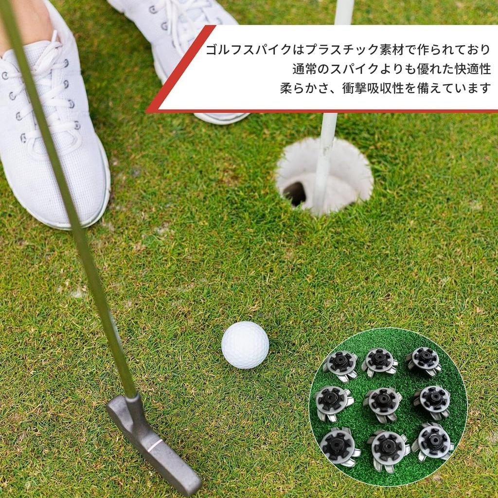 Pokumil Golf Shoes Spikes, 24 Pieces, Replacement Golf Shoes, Golf Shoes Studs, Non-Slip, Easy To Put On and Take Off, Spikes, Golf Shoes, Easy To