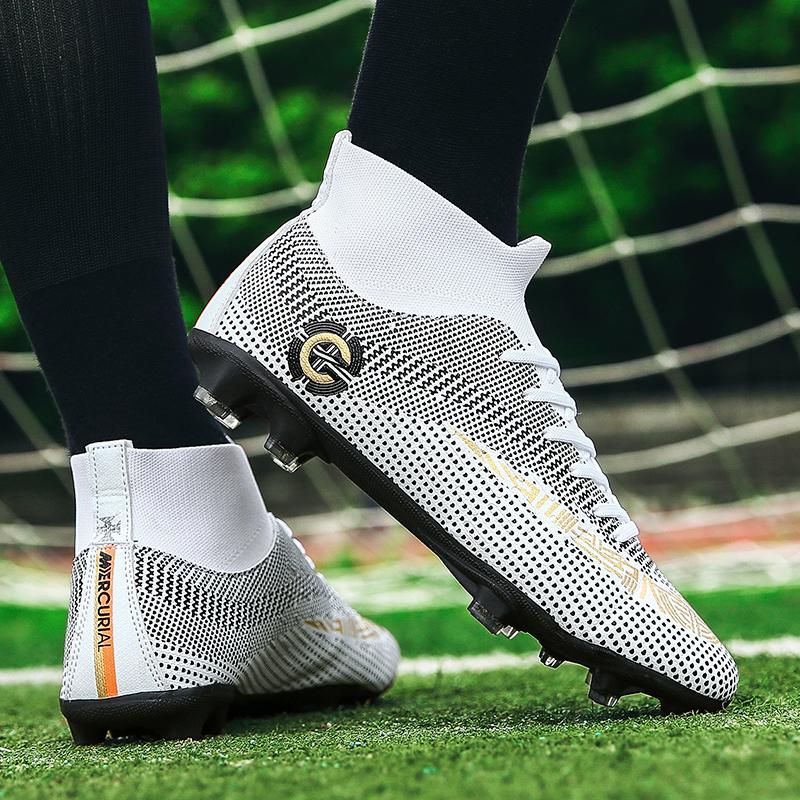 Men Football Boots Cleats Professional Kids TF/FG Indoor Society Ultralight Sneaker Soccer Shoes Resistant Casual Football Shoes