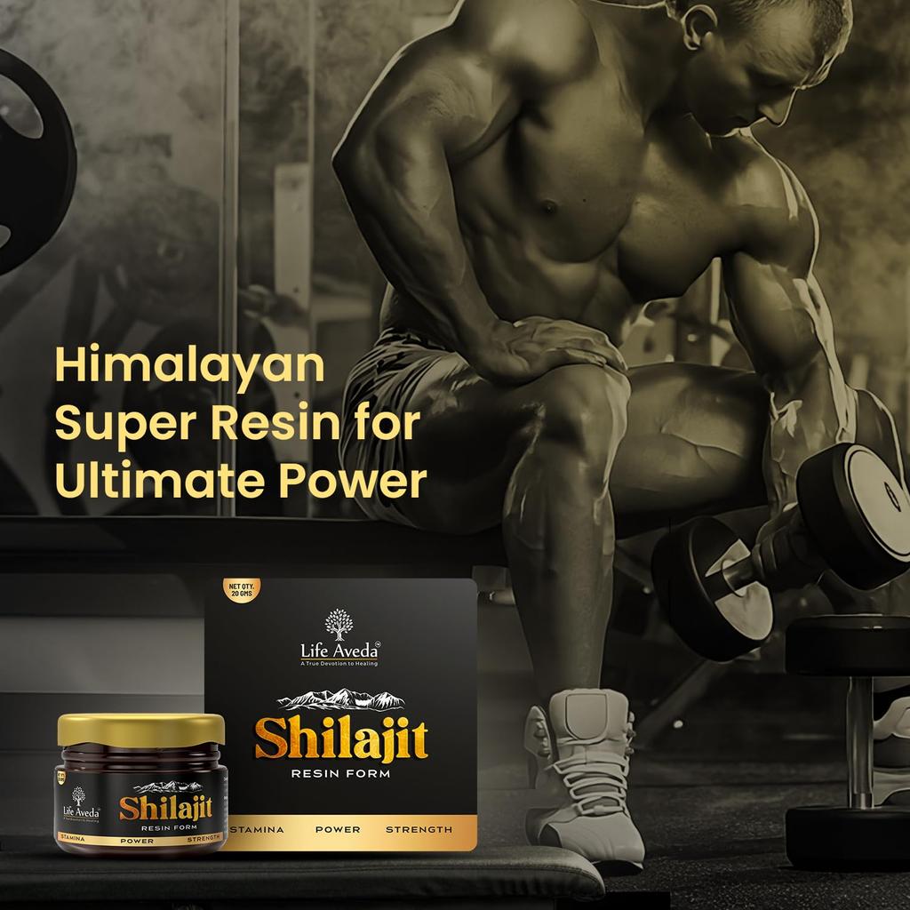 Life Aveda Shilajit/Shilajeet Resina Himalayana (20g) - 500 mg per porzione | 100% Ayurvedico | Oltre 80 minerali con il 75% di acido fulvico | Supporto per la Vitali