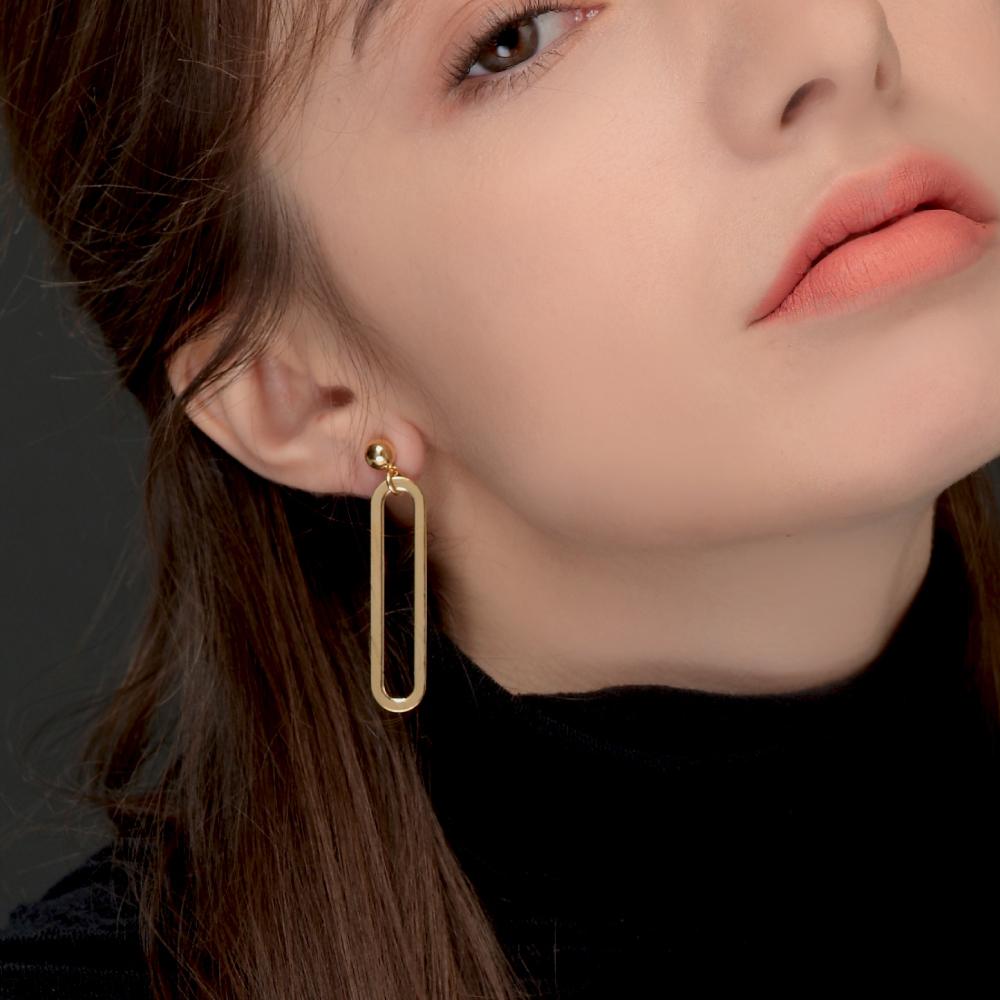 My Omelet Ellipse Gold Earrings