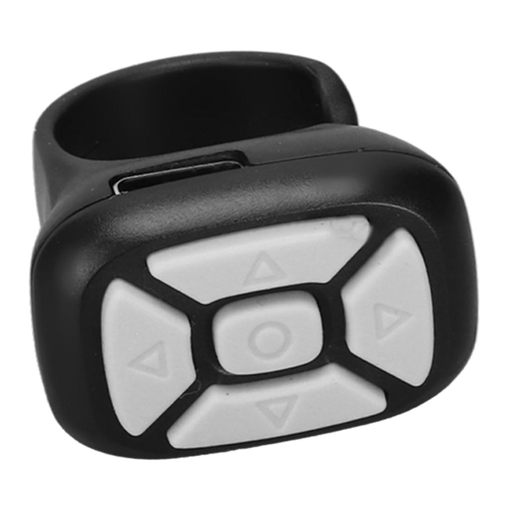 Bluetooth Remote Control Page Turner Mobile Phone Bluetooth Ring Remote Control for Iphone Smartphones Tablets Black