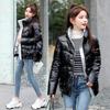 Vêtements d'hiver Veste bouffante style coréen pour femmes Col montant Veste en coton Veste en coton pour femmes
