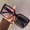 BLMUSA Square Photochromic Blue Light Blocking Large Frame Eyeglasses Fashion Reading Glasses Ladies Prescription Myopia Glasses