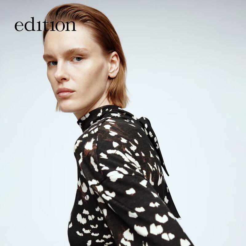 Edition Cloud Wool Retro Floral Print Knitted Sweater