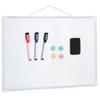 With 3 Markers & 4 Magnets Dry Erase Board Wall Mounted 16" X 12" Whiteboard Small Double-Sided Graffiti Drawing Board
