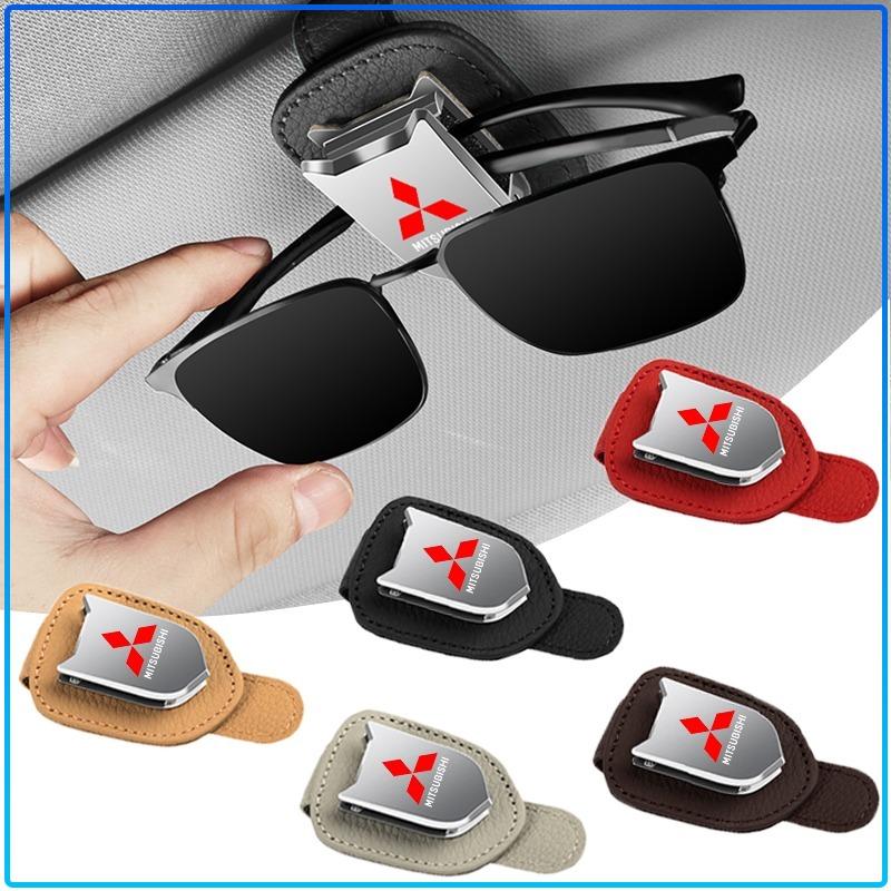 Auto Sun Visor Glasses Box Sunglasses Clip Card Ticket Holder Stand For Mitsubishi Lancer Lancer ASX Outlander 2 3 Pajero Mirage Exzos Pajero 4