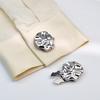 1PC Button Cover Electroplating Cufflinks Exquisite Love Shape Cool Jewelry Party Button Decoration Gift 24x17mm