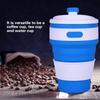 350ml Silicone Collapsible Coffee Cup Portable Teacup Water Cups Mug for Indoor Outdoor(Blue)