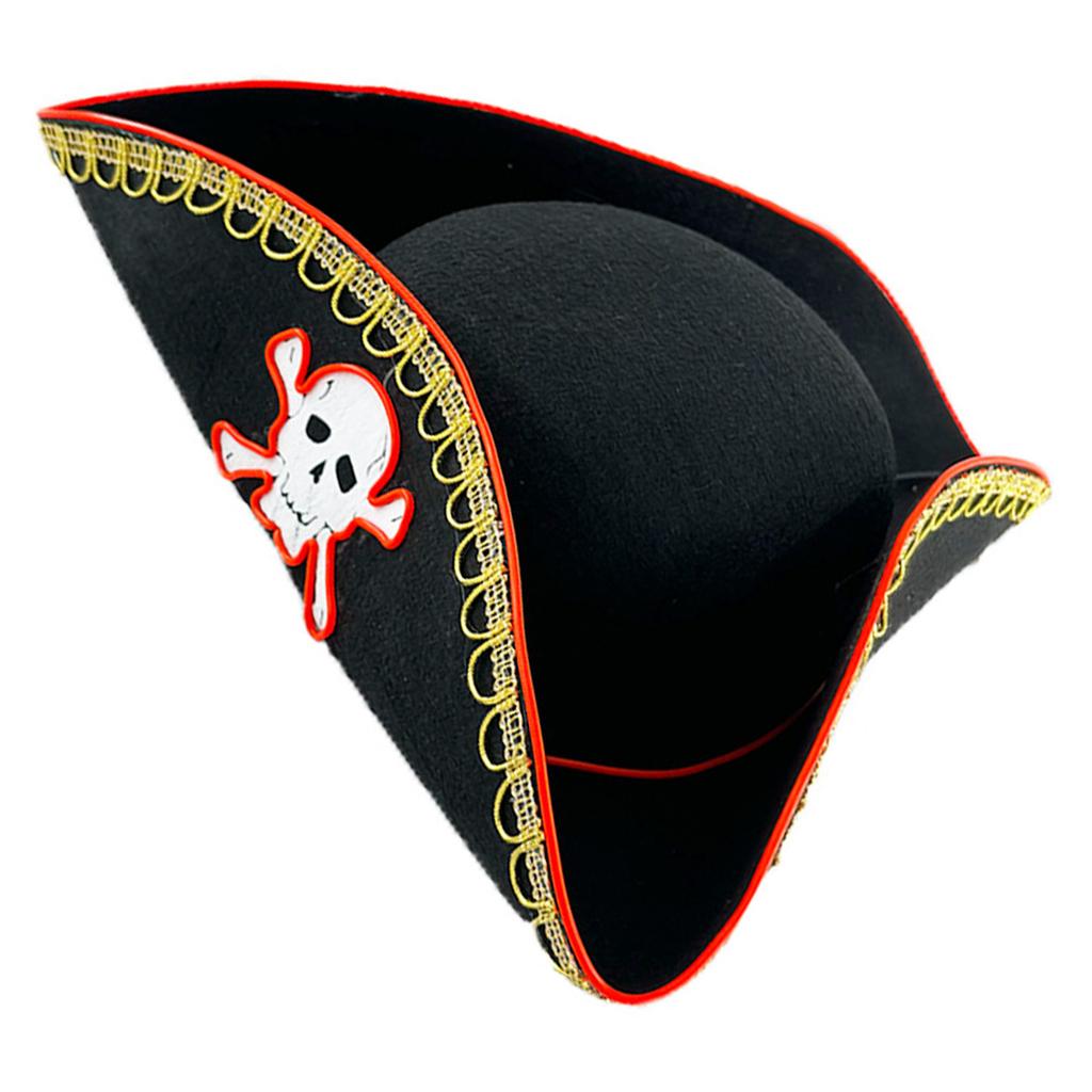 Make Up Hat Role Play Novelty Pirate Hat Battery Operated Illuminated Hat for Parties and Music Festivals