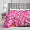 Gloomy Bear Blanket Kawaii Super Warm Pattern Plush Bedding Throws For Bedroom Travel Flannel Bedspread Bed Cover