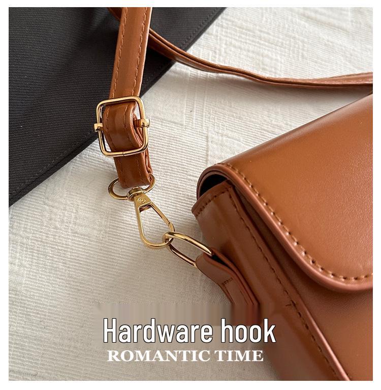 2024 Winter Retro Fashion Lock Buckle Crossbody Bag - Versatile, Stylish Small Square Bag for Women