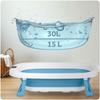 Folding Bathtub For Children And Infants With Thermometer And Insert, And