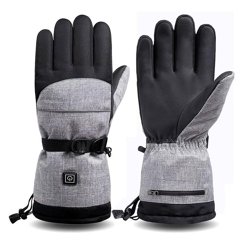 Smart Waterproof Heated Winter Ski Gloves - Electric Heated Gloves for Outdoor Sports and Cycling