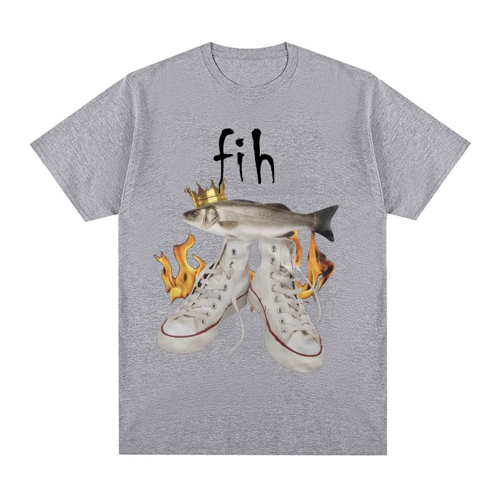 Funny Meme Fish T Shirts Women Fashion Vintage T-shirt Casual Short Sleeve T-shirts Harajuku Streetwear