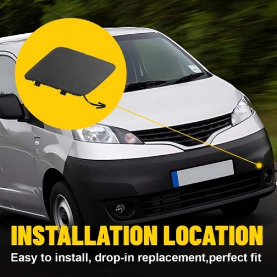 Unpainted Front Tow Hitch Hook Bumper Cover For 2013-18   Nissan NV200 V