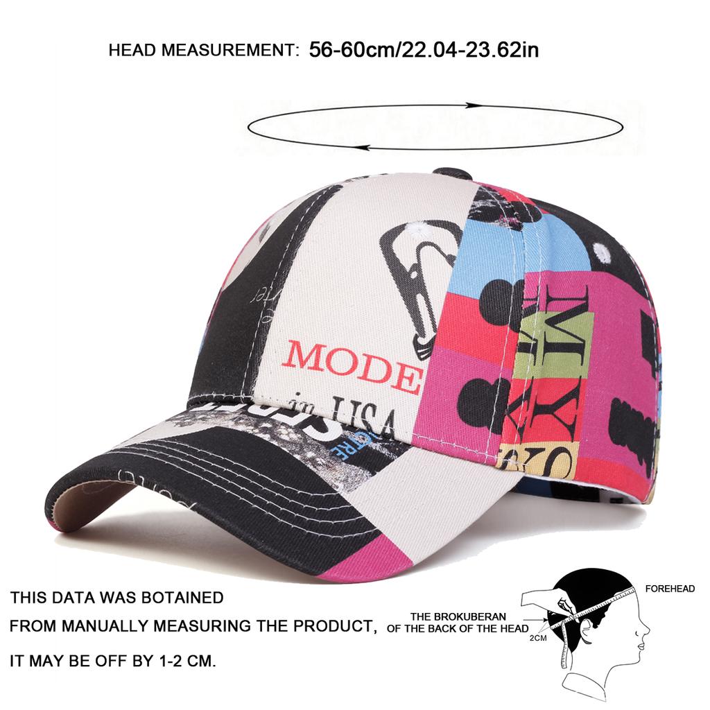 Men Color-blocking Letter Print Baseball Cap Outdoor Adjustable Sunscreen Leisure Hat Spring Autumn Travel Tourism Beach Vacation