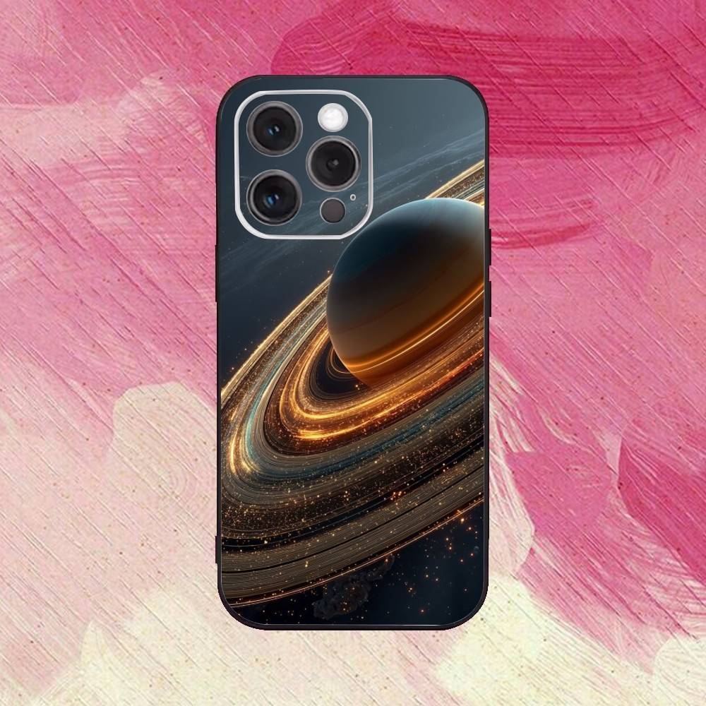 Universe planets  Phone Case  For iPhone17,16,15,14,13,12,11 Plus,Pro Max Soft Black Cover