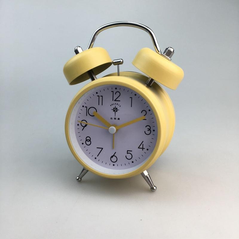 Polaris Metal Ringing Alarm Clock Big Ringtone Metal Double Ringing Clock Candy Color Student Alarm Clock
