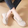 Fashion Wedge Shoes Women 2025 New Casual Classic Fashion Elegant Leather Shoes Comfortable Female Walking Footwear