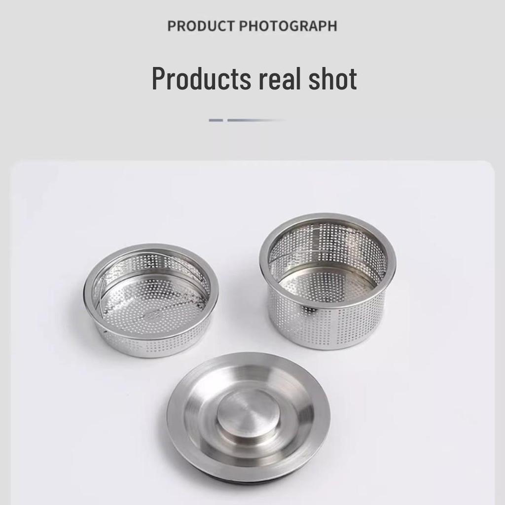 Stainless Steel Kitchen Sink Cover & Filter Screen for Dishwashing & Vegetable Washing