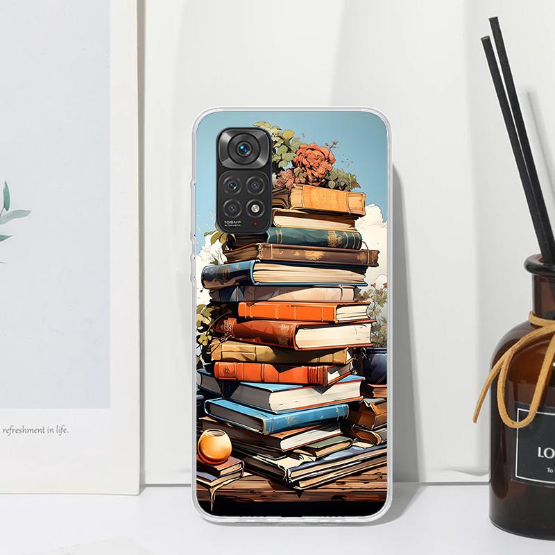 

Read Books illustration Reading Phone Case For Xiaomi Redmi Note 15 13 14S 14 Pro Plus 12S 11S 10S 12 11E 10 11T Art Fundas Back Redmi Note 13 5G