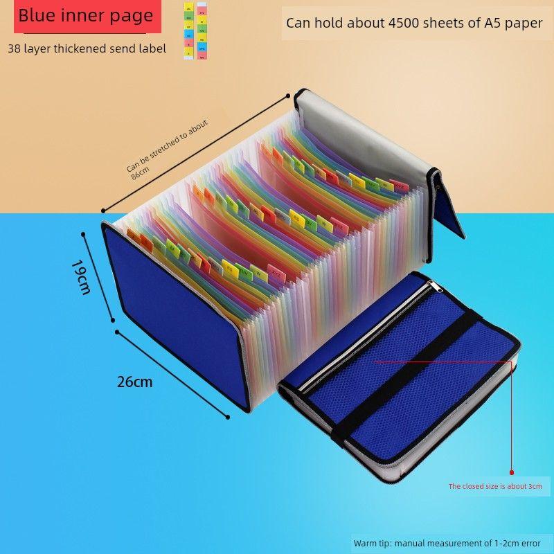A5 Financial Storage Organizing Bag Multi-Layer Folder Small Size Invoice File Holder Bill Bag Desktop Office Storage Clip
