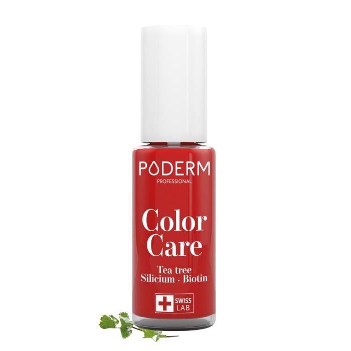 Vernis à ongles - PODERM - N°363 - Rouge Puissant - Enrichi en Tea Tree - 8ml - Swiss Made