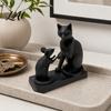 Cat Mouse Design 3D Printed Modern & Sculpture Minimalist Animal Interaction Desk Decor Matte Art Table Decor Collectible Figurine Stable