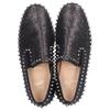 Christian Louboutin PIK BOAT FLAT Pick Boat Lame Fabric Spike Slip-On Shoes 44 Black seriesUsed