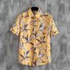 Hawaii beach men's and women's short-sleeved shirts seaside casual vacation shirts floral men's