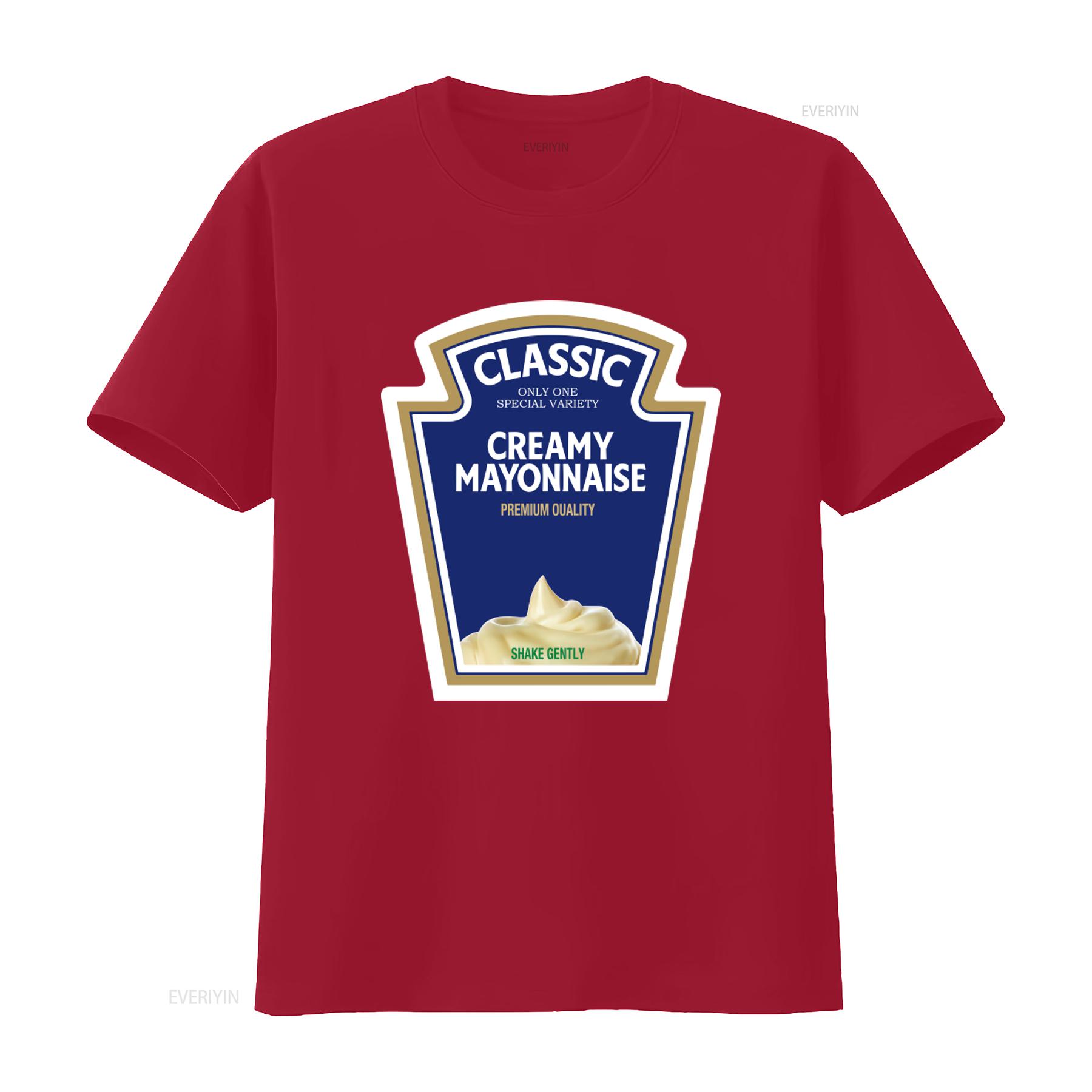 

Classic Creamy Mayonnaise Premium Quality Funny Womens T Shirt Shake Gently Design vintage Washed designer clothes Soft S