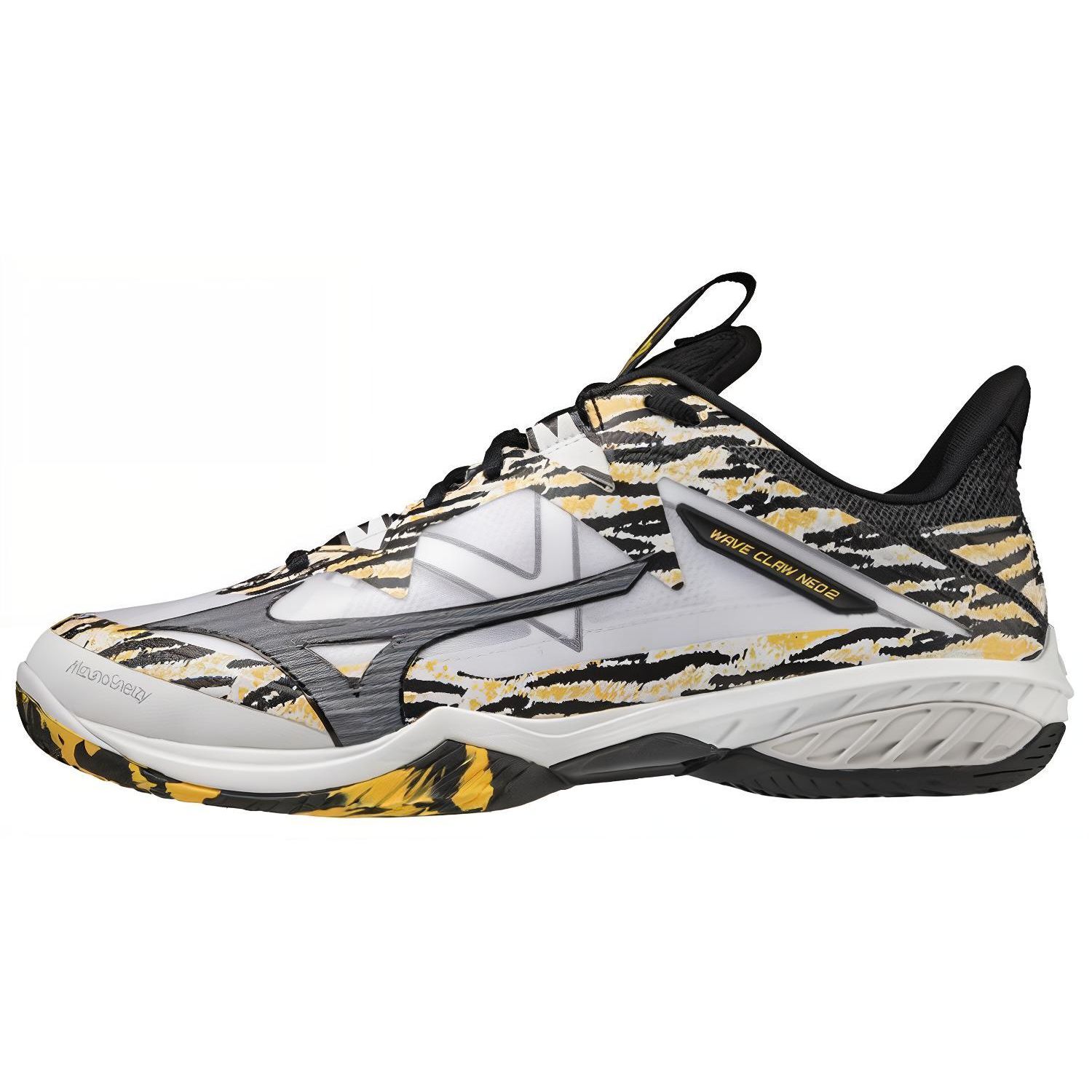 Mizuno Wave Claw Neo Badminton Shoes Unisex Black White Yellow 71GA227000 36