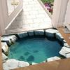1pc Fantasy Water Tower Bathroom Mat Suitable for Bedroom and Living Room Entrance - Mystical Cave Design