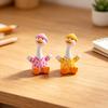 Yousheng 4 Pcs Mini Resin Duck Figurines Cartoon Small Duck Statue Collectible Animal Ornaments for Car Dashboard Office Desk Decor Fairy Garden
