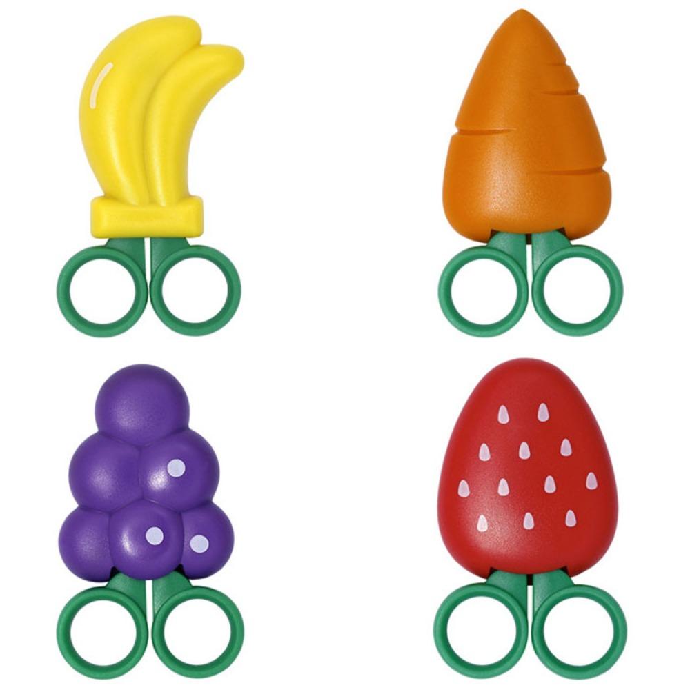 4Pcs Magnetic Safe Mini Scissor Grape Mini Pocket Scissors Fashion Paper Cutter Stationery  DIY