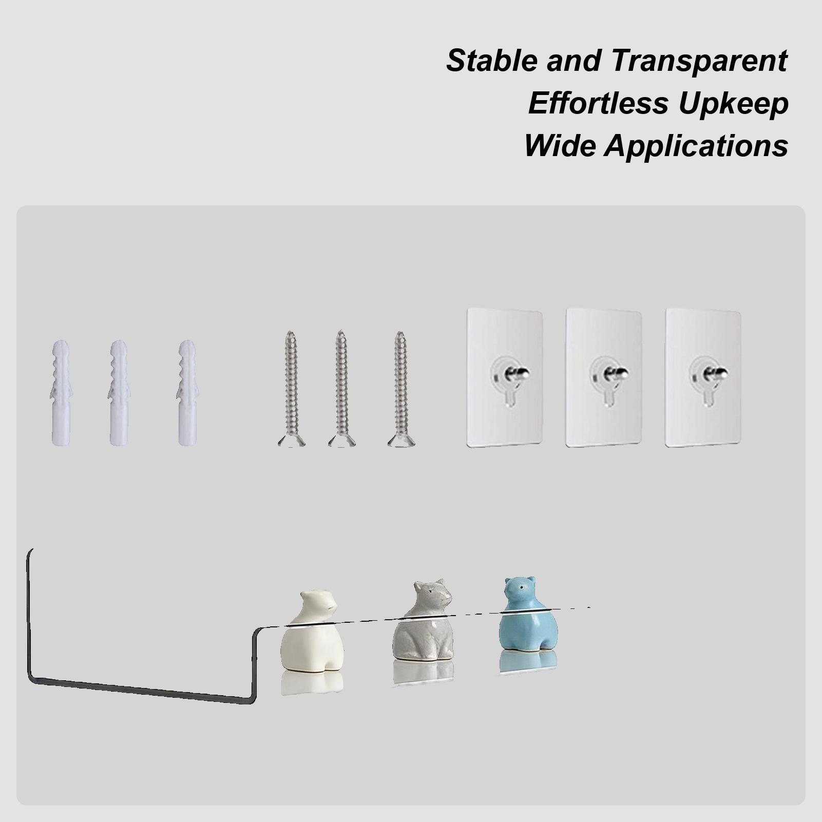 

Floating Acrylic Shelves Clear Collectibles Rack Wall Mounted Book Shelf For Apartment Office Living Room Kitchen Bedroom Studio China Mainland