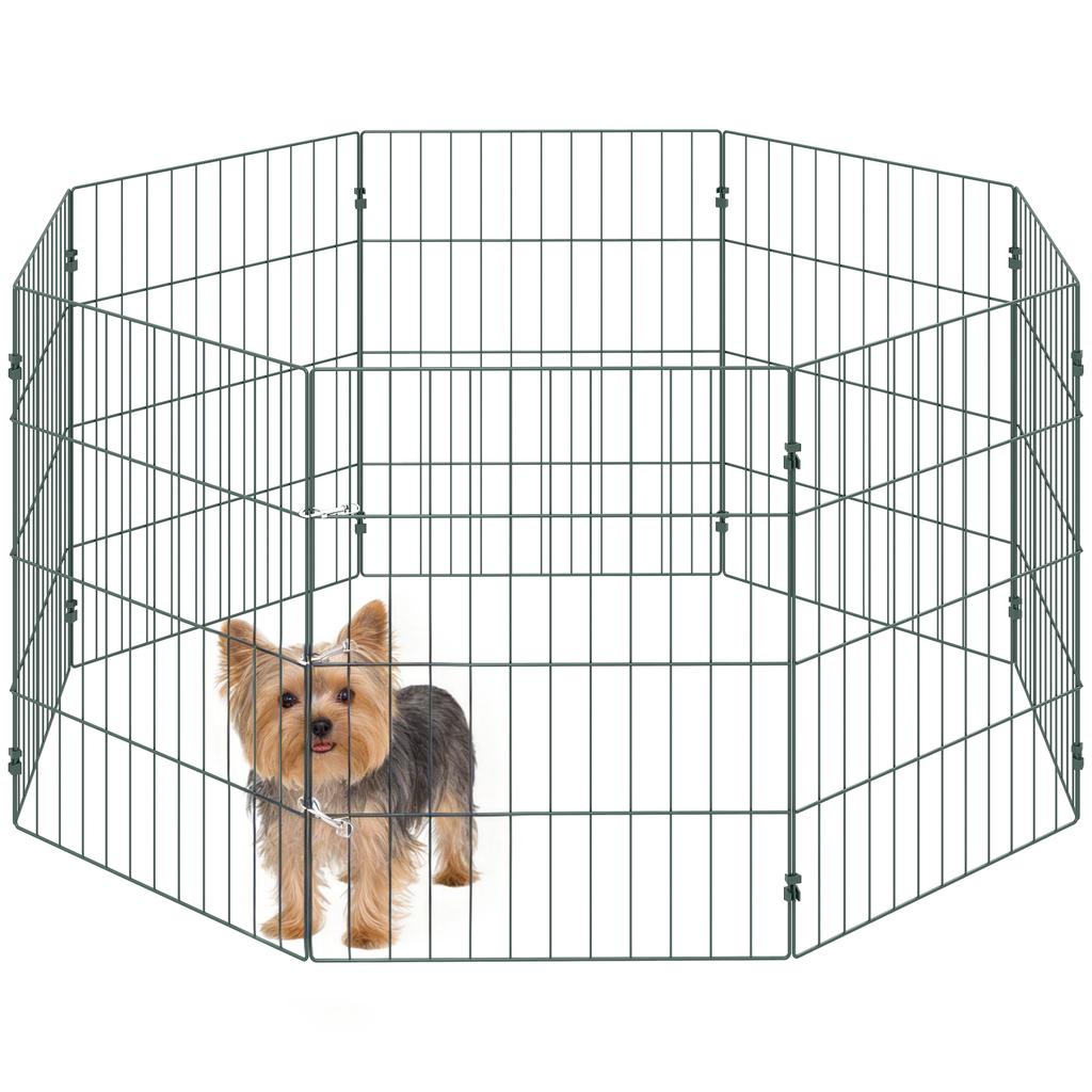 8 Panel Pet Playpen for Small Dogs Indoor Outdoor 60 cm Height