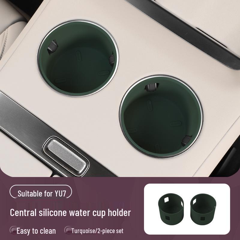 Anti-Slip Silicone Mat for Xiaomi YU7 Center Console Cup Holder, Car Interior Modification Accessory